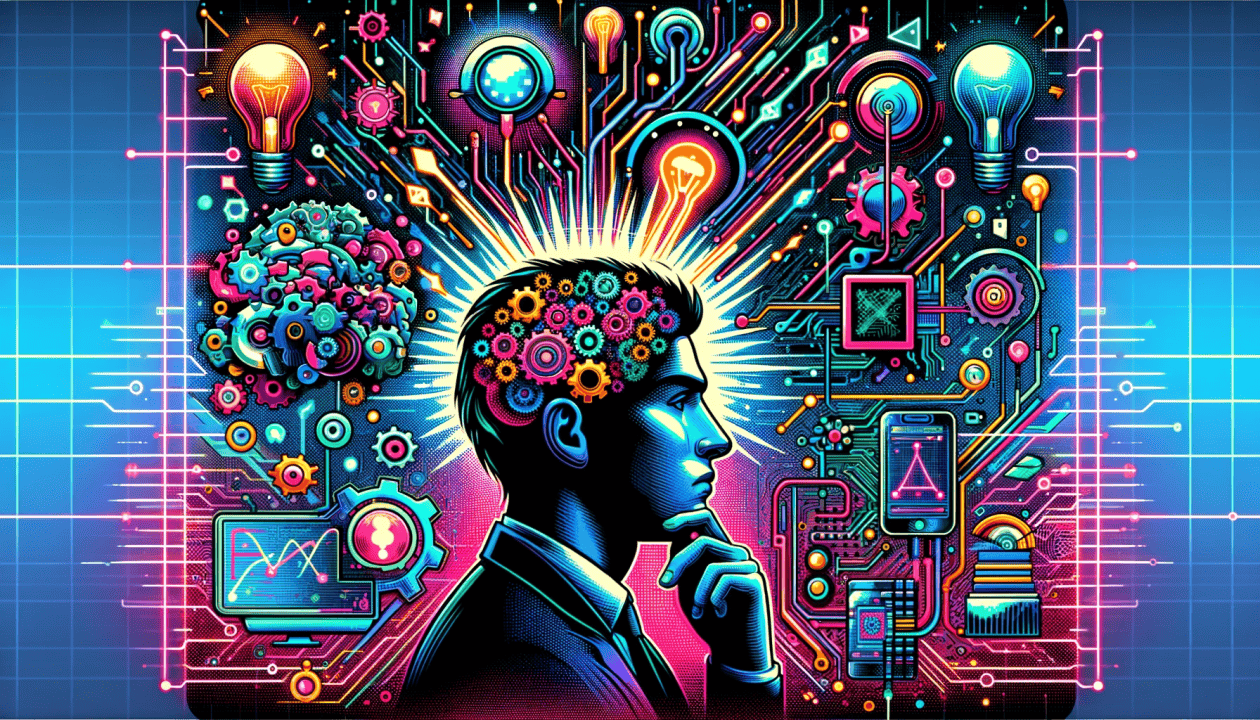 a man with gears in his head