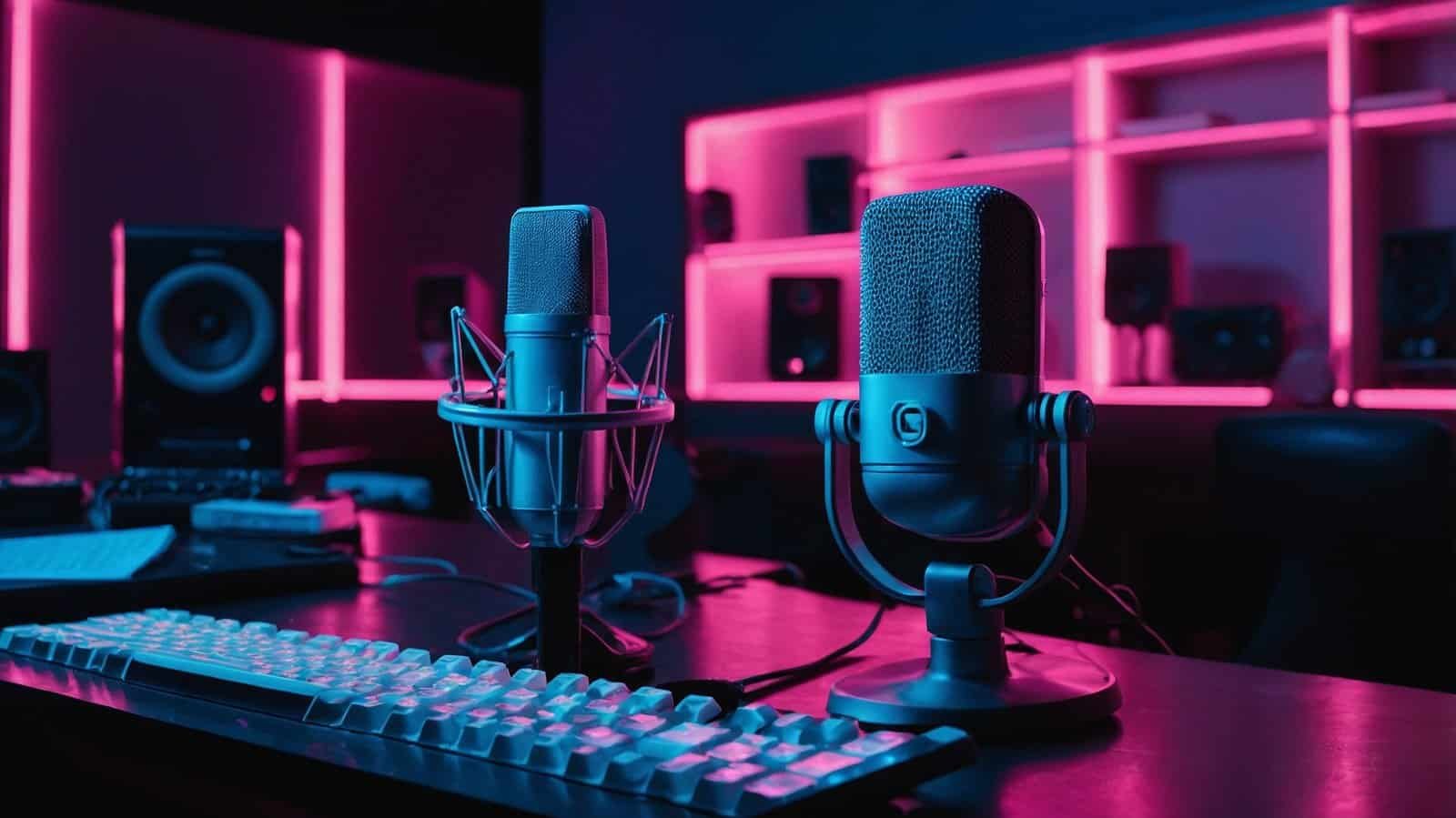 Neon lighted room to make online course